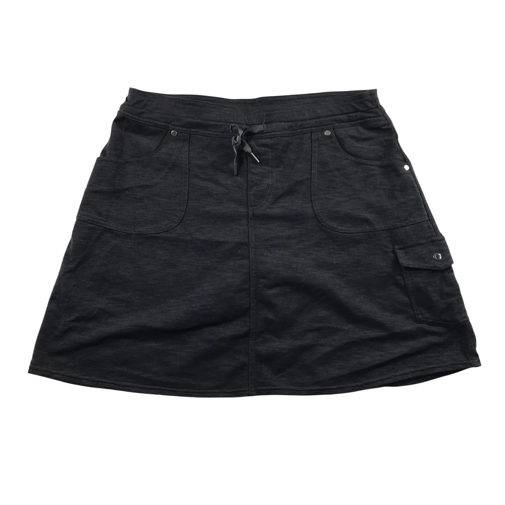 Kuhl Mova Skort Womens Medium Charcoal Heather Grey Athletic Hiking Cargo Skirt